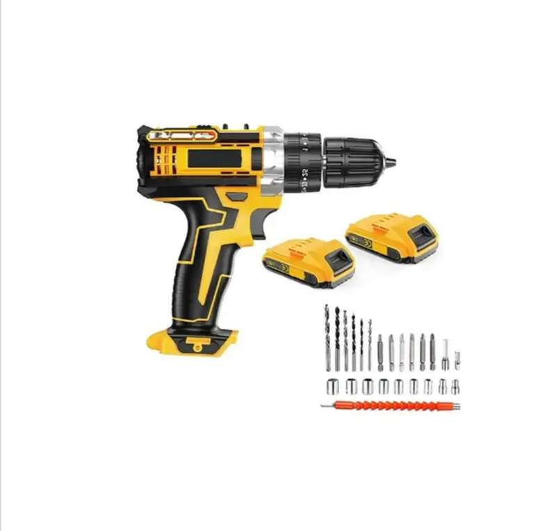21V Electric Household Drill CORDLESS - Yellow