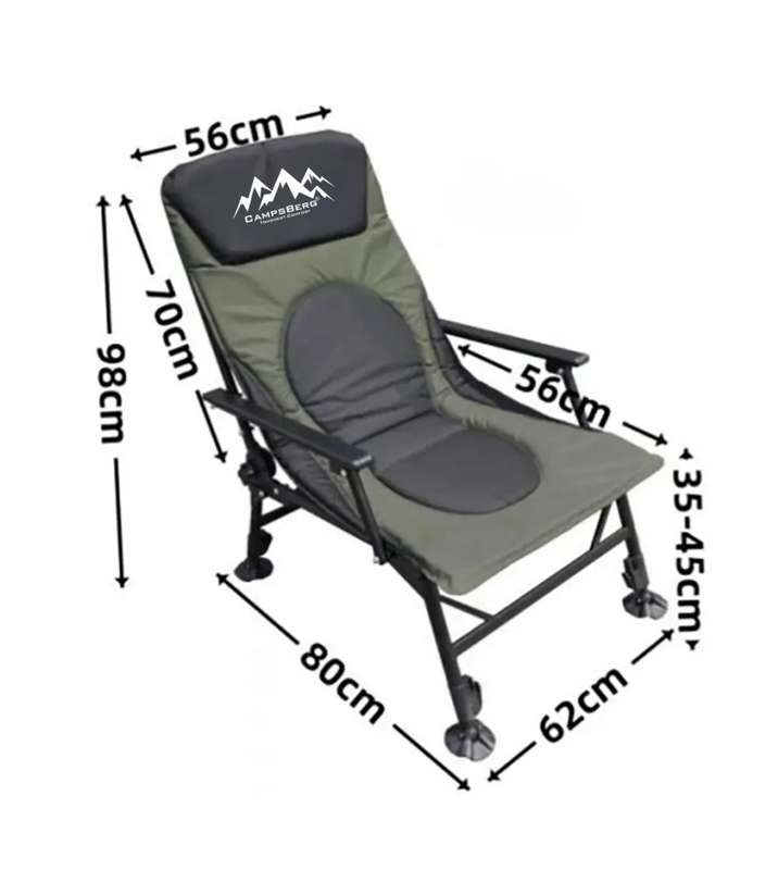 CampsBerg - Extra Large Carp Luxury Camping Chair/Bed