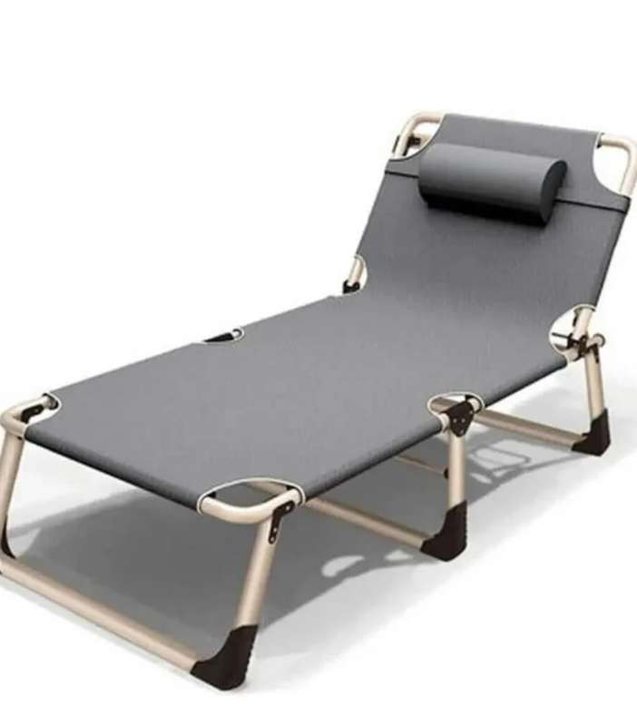 Fabric Folding Chair Grey