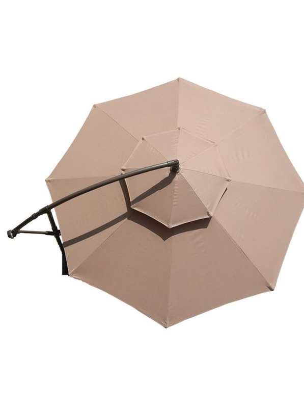 Excellent Outdoor 360-Degrees Portable Summer Garden Umbrella (Beige/Khaki)
