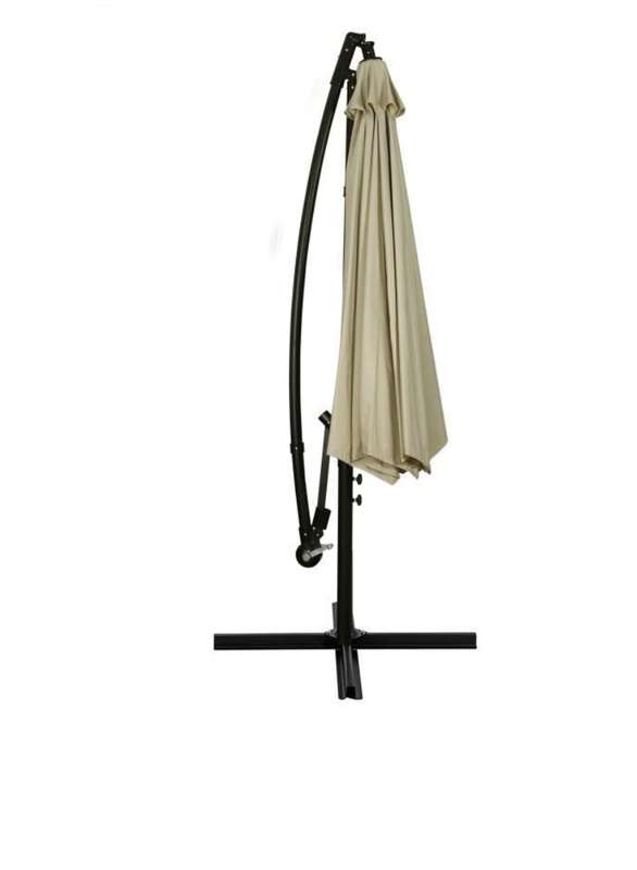 Excellent Outdoor 360-Degrees Portable Summer Garden Umbrella (Beige/Khaki)