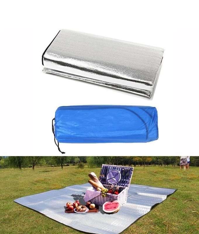 Double Sided Aluminum Film Moisture-Proof Mat, Camping Tent Floor Mat