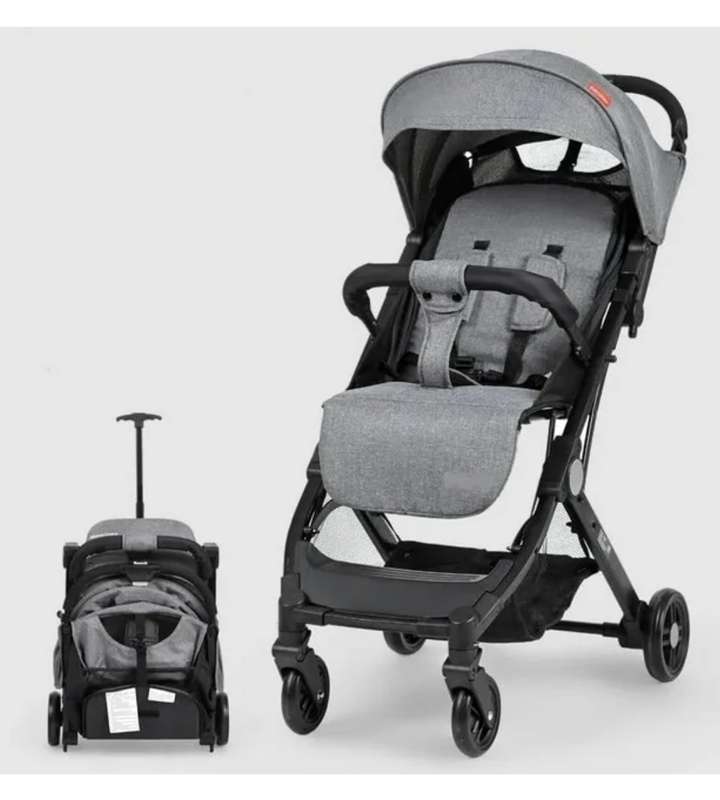 Ultra-Compact Lightweight Travel Stroller Stroller Pram (2, Black, Grey)