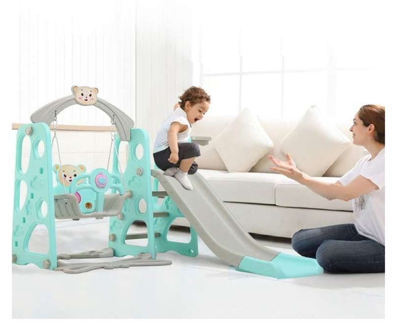 3-in-1 Swing and Slide Set for Kids - Freestanding Climber Set