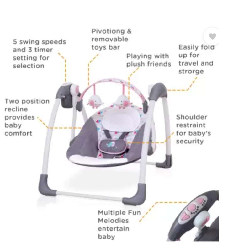 Mastela Deluxe Musical Portable Baby Swing