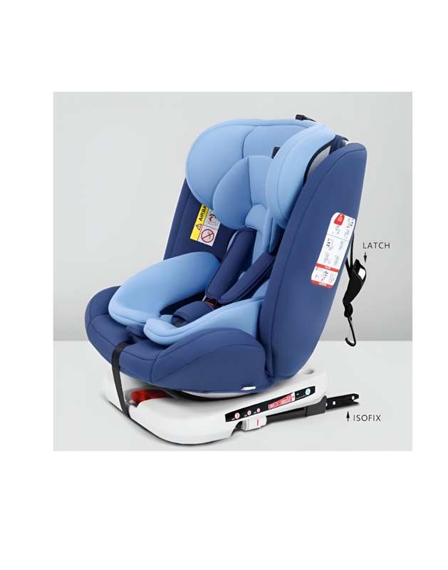 360-Degree Rotating Portable Baby Car Seat with Adjustable Recline