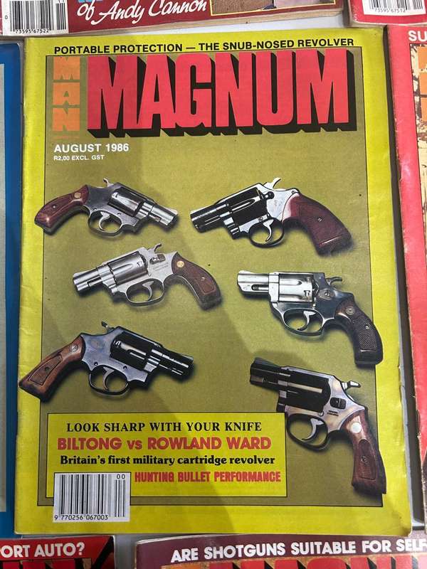 Magnum Magazines 1986, Handgunner 1986, Guns 1986,  with Guns & Ammo November 1978