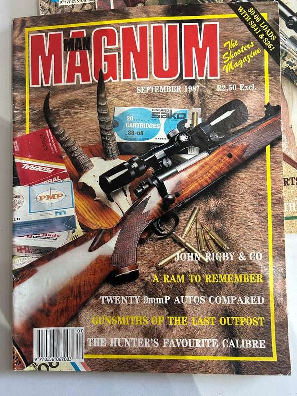 Magnum Man Magazines 1987 Jan - Sept also Dec