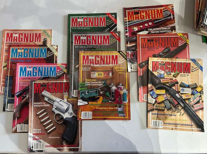 Magnum Man Magazines 1988 Jan - Sept also Dec