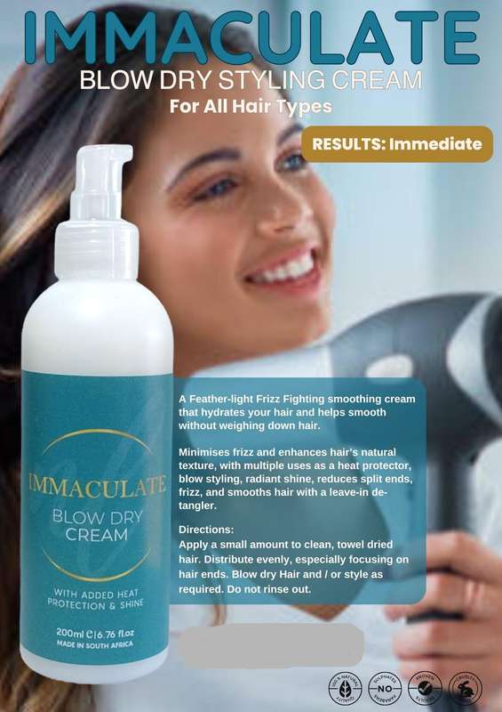 Mother's Month special with 1x 200ml Thermal Protection Spray and 1x 200ml Blow Dry Styling Cream
