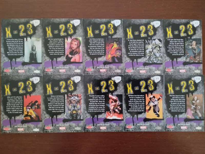 2023 Fleer Marvel Ultra Wolverine X-23 Full Set 1-10