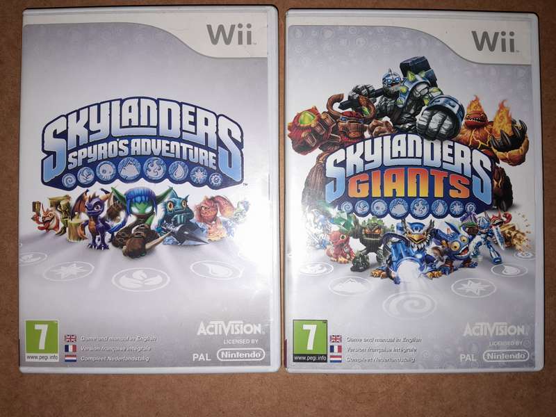 2xNintendo Wii Games - Skylanders Game Bundle - Giants & Spyro's Adventure