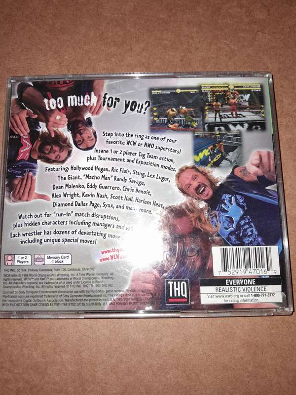 WCW Nitro (World Championship Wrestling) - Playstation 1 Game - NTSC Version