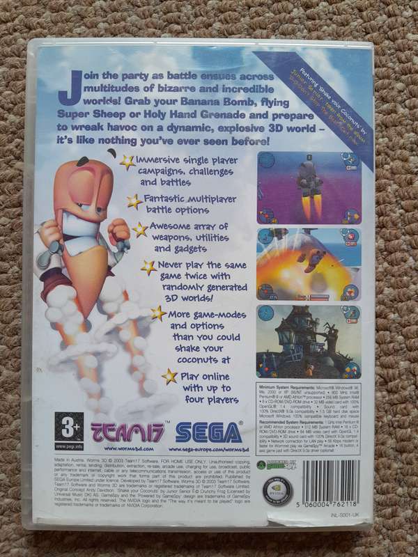 Sega Worms 3D Pc Game (Team 17)