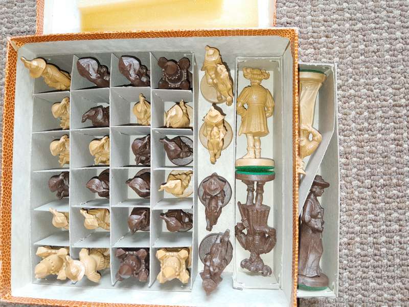 Vintage Character Chess Game Pieces (Western Germany)