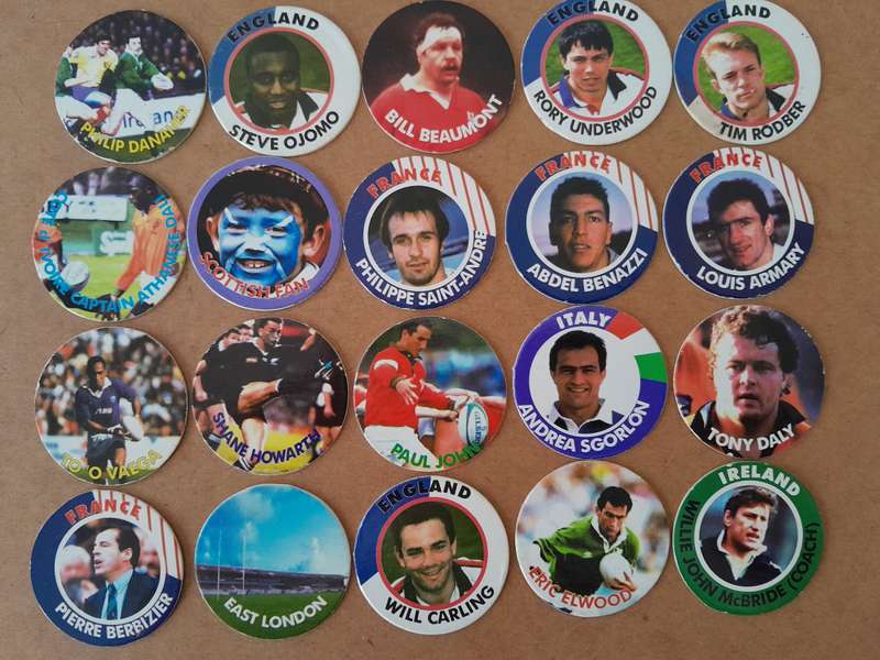 Vintage Slama tazo slammers ***1995 Rugby World Cup Assorted