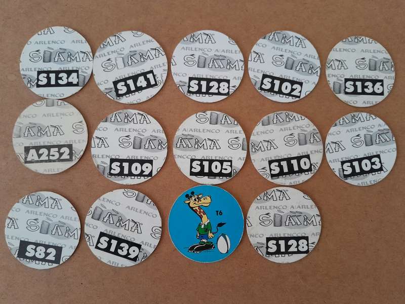Vintage Slama***1995 tazo slammers Rugby World Cup Assorted v2