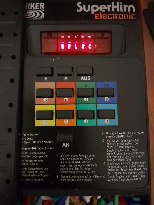 1978 Mastermind Electronic (Parker SuperHim Electronic) - Tested & Working! (German Instructions)