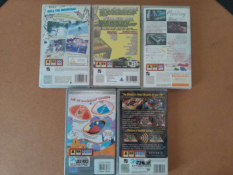 5xPSP (Playstation Portable) Games Bundle (Untested)