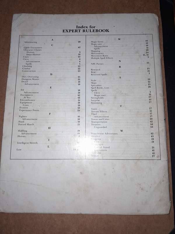 Dungeons & Dragons (D&D) Expert Rulebook