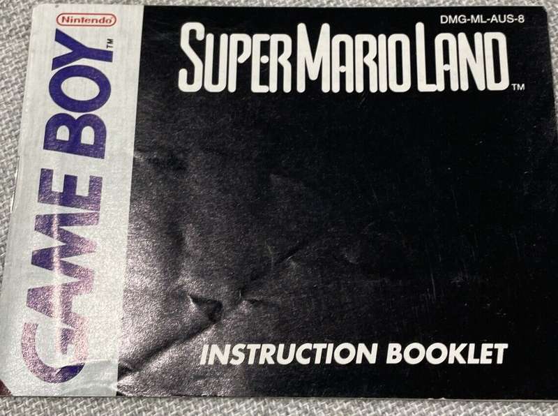 Vintage Nintendo Gameboy GB Super Mario Land Instruction Manual Only