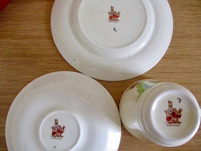 Rare Signed Bunnykins Trio Royal Doulton!