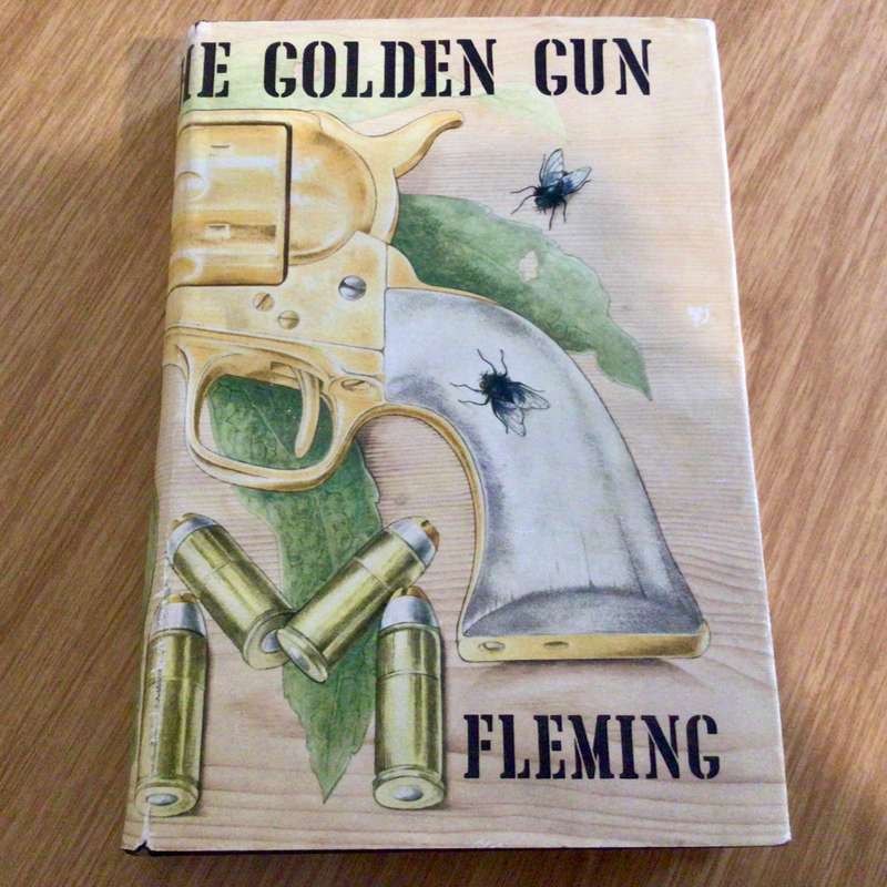 Rare WHITE Endpapers IAN FLEMING The Man With The Golden Gun FIRST EDITION Cape Book