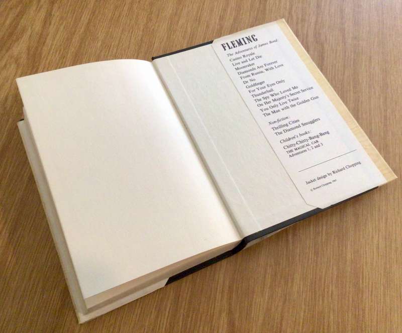 Rare WHITE Endpapers IAN FLEMING The Man With The Golden Gun FIRST EDITION Cape Book
