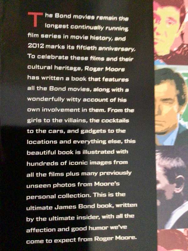 Hardcover Book BOND ON BOND by Roger Moore James Bond Actor