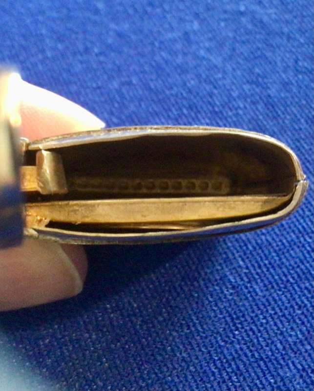 Rare Sterling Silver Antique Vesta Case With Hidden Photo Frame