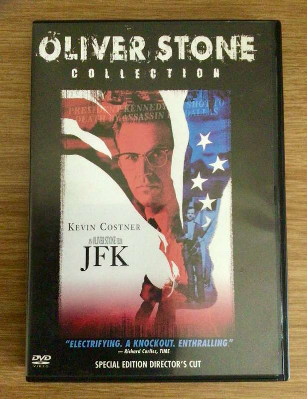 JFK movie DVD starring Kevin Costner dir. by Oliver Stone