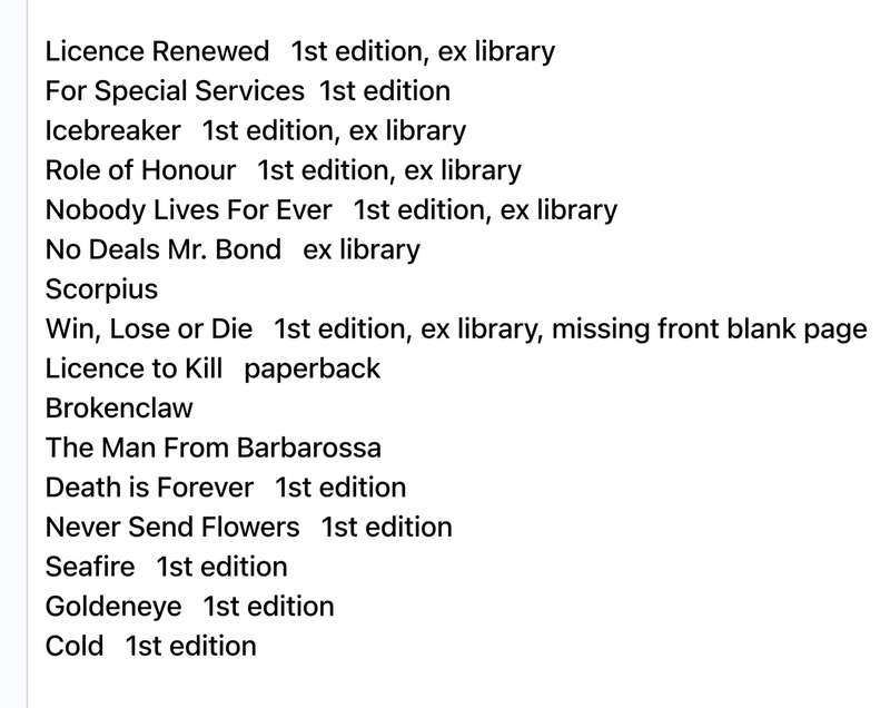 Complete Set James Bond 007 Novels by John Gardner