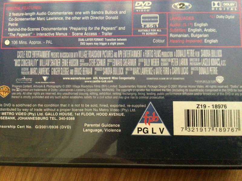 MISS CONGENIALITY movie DVD starring Sandra Bullock Michael Caine