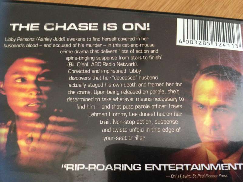 DOUBLE JEOPARDY movie DVD starring Ashley Judd, Tommy Lee Jones
