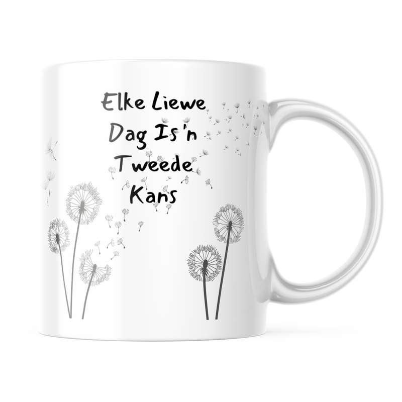Printed White Ceramic Mug: Tweede Kans