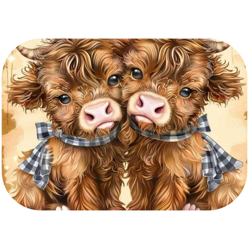 Printed Mouse Pad: Highland Cows