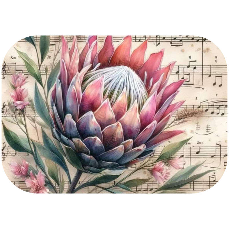 Printed Mouse Pad: Protea Music Sheet
