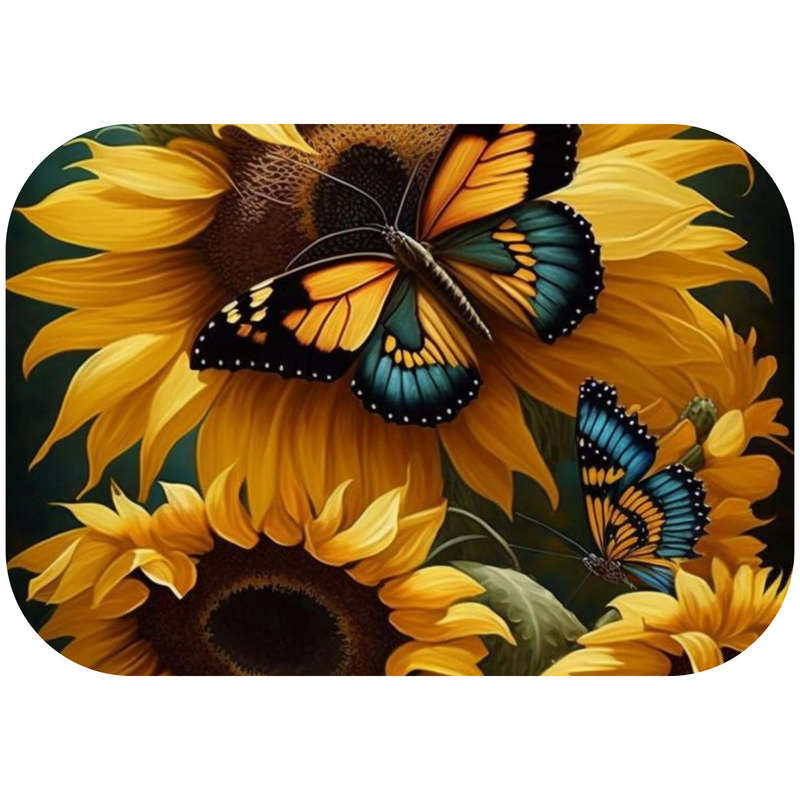 Printed Mouse Pad: Sunflower Butterfly