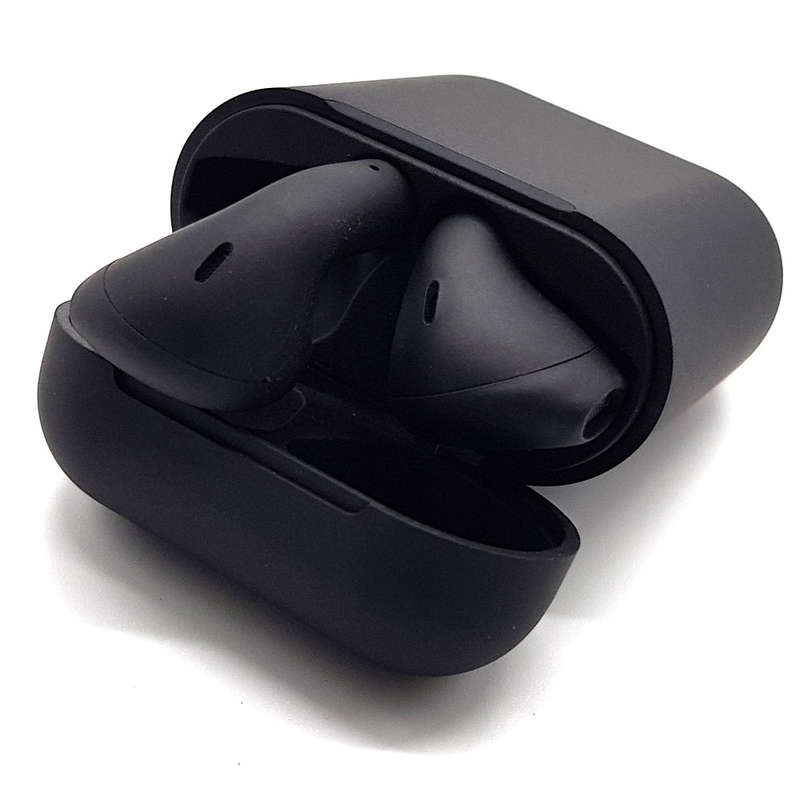 TWS i12 Bluetooth Wireless Earphones with Charging Case - Black