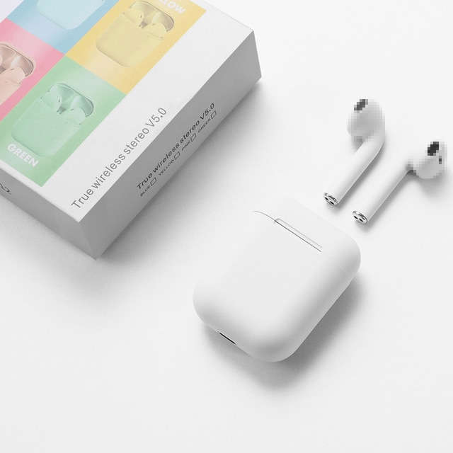 TWS i12 Bluetooth Wireless Earphones with Charging Case - White