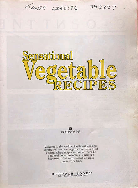 Woolworths Sensational vegetable recipes
