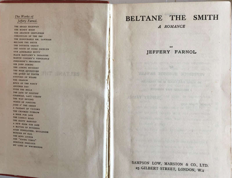 Beltane the Smith - Jeffery Farnol
