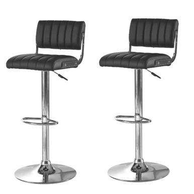 L-Rod Bar Stool With Adjustable Height and Swivel Design