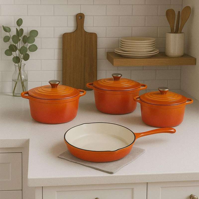 7-Piece Cast Iron Pot Set