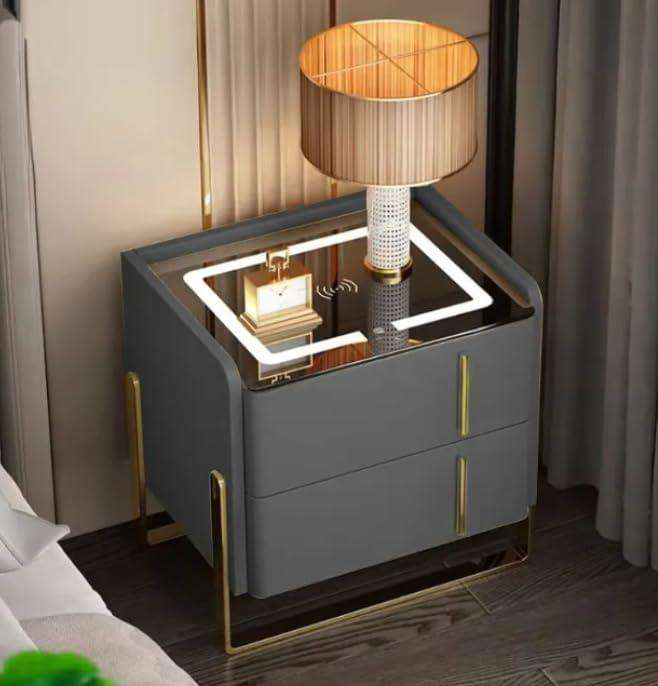 Modern 2 Drawer Smart Cabinet  Style, Storage & Smart Charging in One