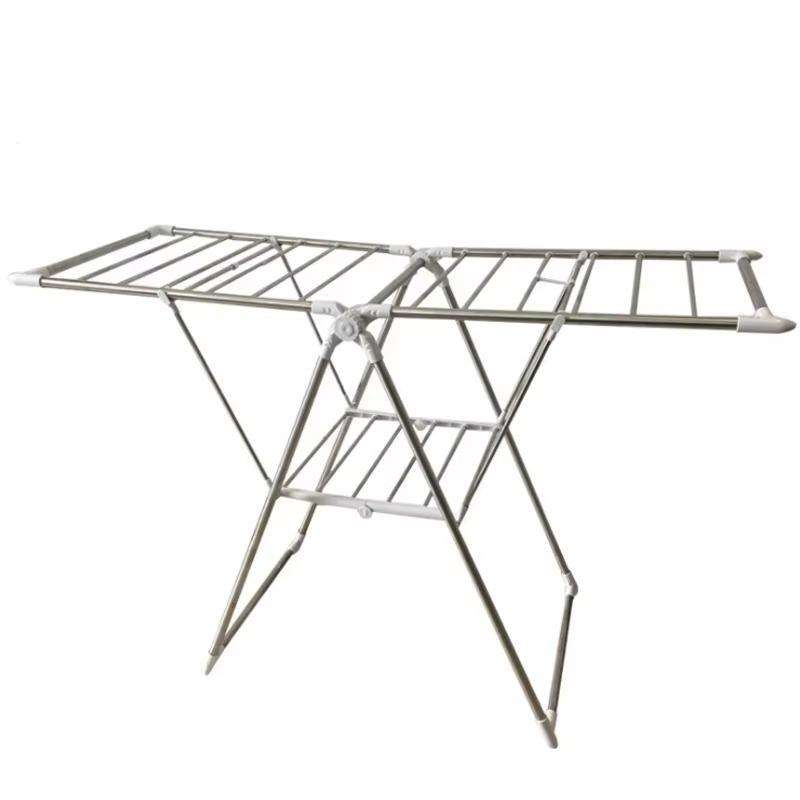 Foldable Laundry Drying Rack: Silver
