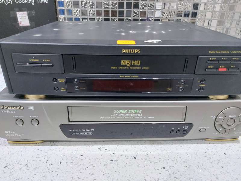 TWO VCRS' FOR ONE BID. PANASONIC AND PHILLIPS