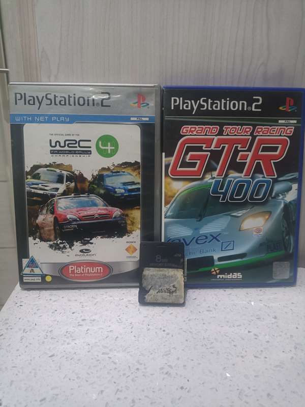 TWO PS2 GAMES WRC4  AND GTR 400 FREE PS2 MEMORY CARD ALL FOR ONE BID