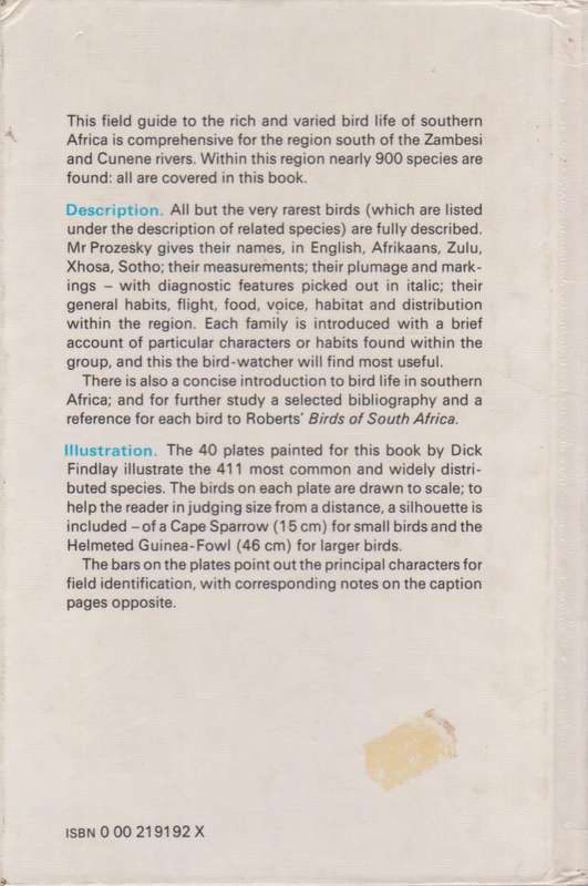 A field guide to the Southern Africa - O.P.M. Prozesky