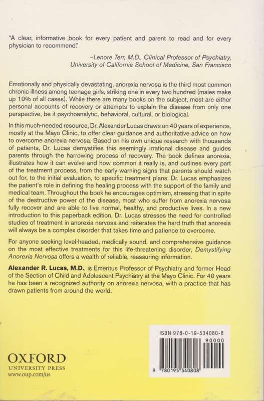 Demystifying Anorexia Nervosa - Alexander R. Lucas